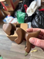 Carved Wooden Stylized Animal Figurine