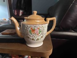 Vintage Floral Lusterware Teapot