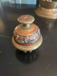 Indian Enamel Decorated Elephant Claw Bell