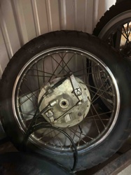 Motorcycle Rear Wheel Assembly with Drum Brake