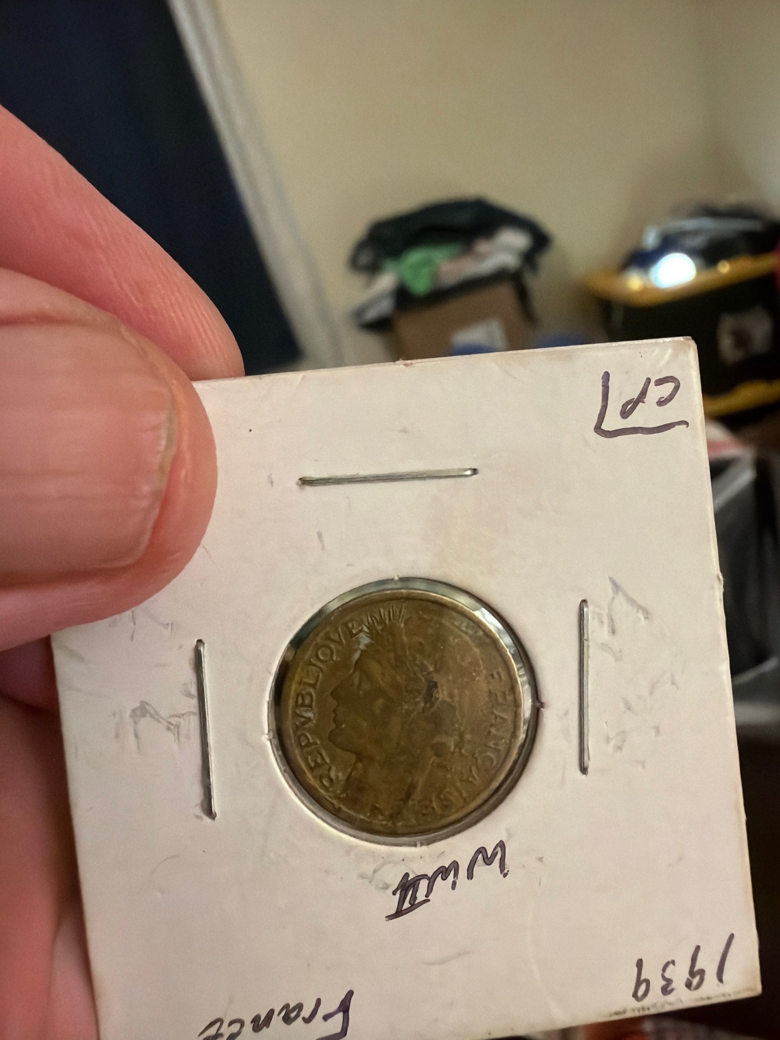 Submitted photo of Coin in the style of a mid-20th-century French currency piece