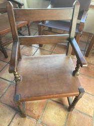 Custom Handmade Wood and Leather Dining Chair