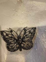 Rhinestone Butterfly Brooch
