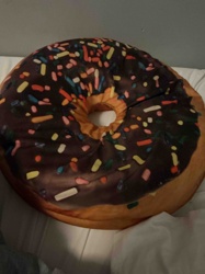 2 Scoops Double-Sided Chocolate and Strawberry Scented Donut Pillow