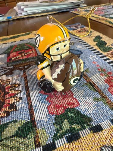 Green Bay Packers Football Ornament Figurine
