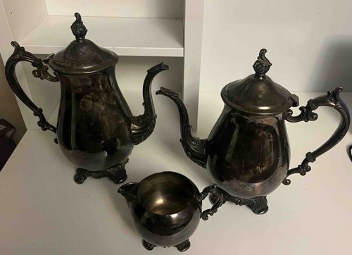 E.B. Rogers Silver Co. 1883 Silverplate Tea and Coffee Set