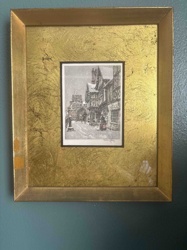 Framed Winter Street Scene Print