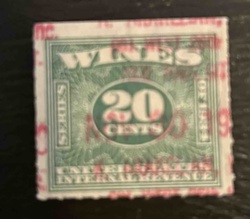 United States Internal Revenue Tax Paid Stamp (Wines)
