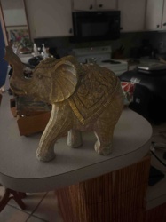 Carved and Gilt Elephant Figurine