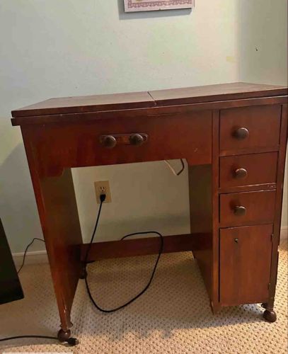 Vintage Sewing Machine Cabinet