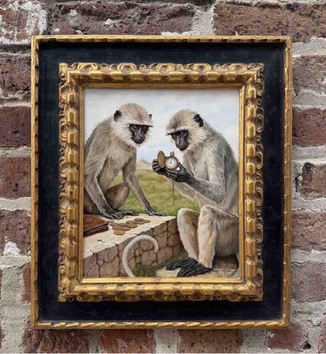 Original Monkey Painting by Railey Cooley