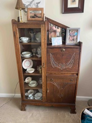 Combination Curio Cabinet and Secretary Desk