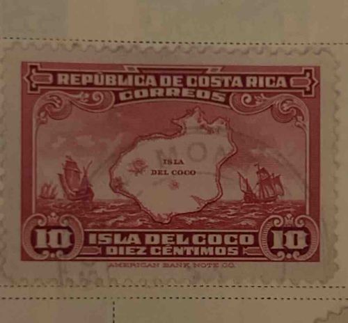 Costa Rica 10 Centimos Isla del Coco Postage Stamp