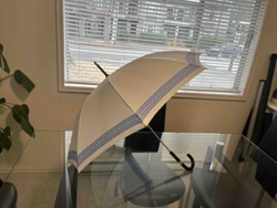 Stick Umbrella with Greek Key Pattern