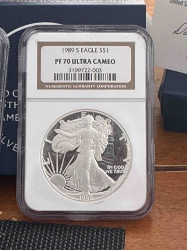 1989-S American Silver Eagle, NGC PF 70 Ultra Cameo