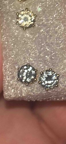 Round Brilliant Cut Stud Earrings