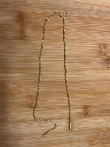 14k Yellow Gold Diamond-Cut Rope Chain Necklace