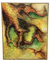 Ruth Marder “Topography” Mixed Media Painting