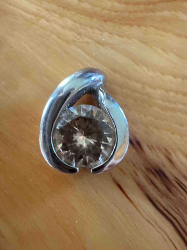 Citrine Pendant in Sterling Silver Setting