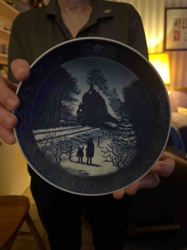 Bing & Grøndahl Christmas Plate 1973 - "The Railroad"