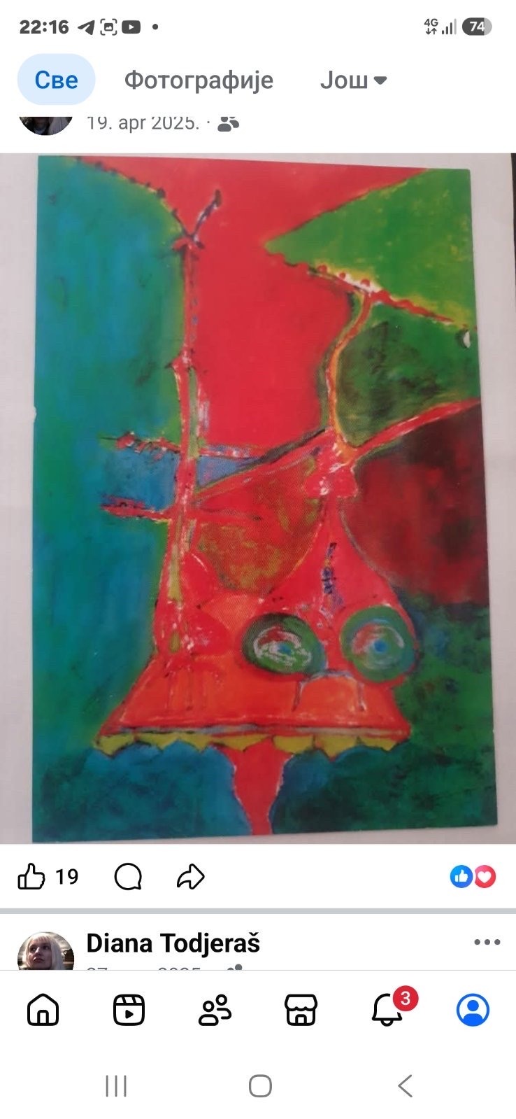 Submitted photo of Abstract mixed media painting