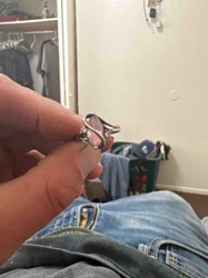 Pink Gemstone Bypass Ring