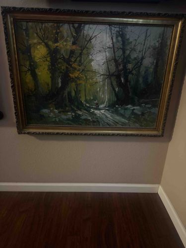Tenebrist Forest Landscape Oil Painting