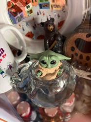 Grogu (The Child) Bobblehead Figure in Glass Teacup