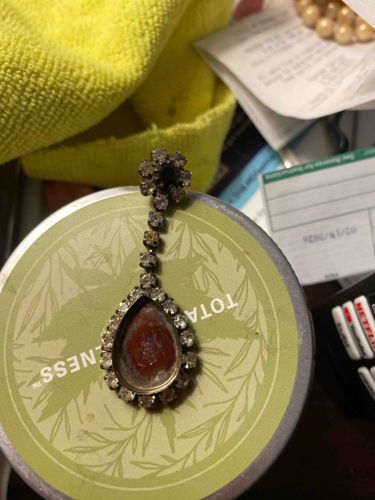 Vintage Rhinestone Costume Jewelry Earring