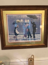 Framed 'Tango Under Umbrellas' Print or Painting