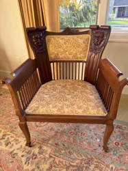 Victorian Griffin or Grotesque Carved Armchair