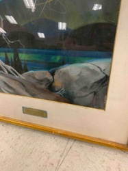 Framed Abstract Landscape Artwork by E. Johnson