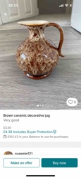Brown Ceramic Decorative Jug