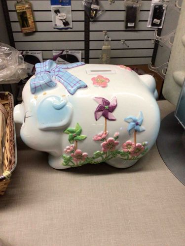 Decorated Ceramic Piggy Bank