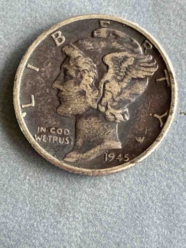 1945 Mercury Dime (Obverse)