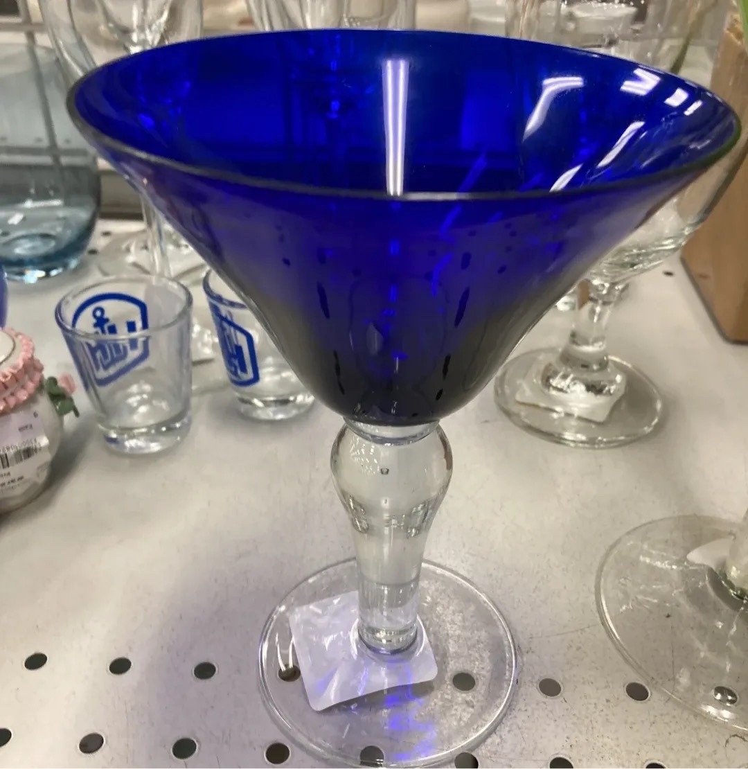 Submitted photo of Cobalt Blue Glass Goblet (unverified maker)
