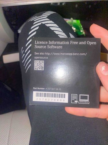 Mercedes-Benz Free and Open Source Software License Information Card