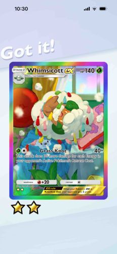 Whimsicott GX Rainbow Rare Pokémon Card