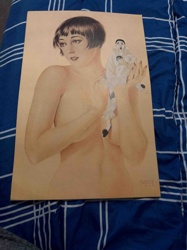Woman with Pierrot Clown (Artist: Alberto Vargas)