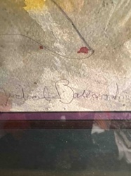 Signed Framed Artwork Detail