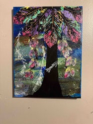 Abstract Tree with Vibrant Foliage