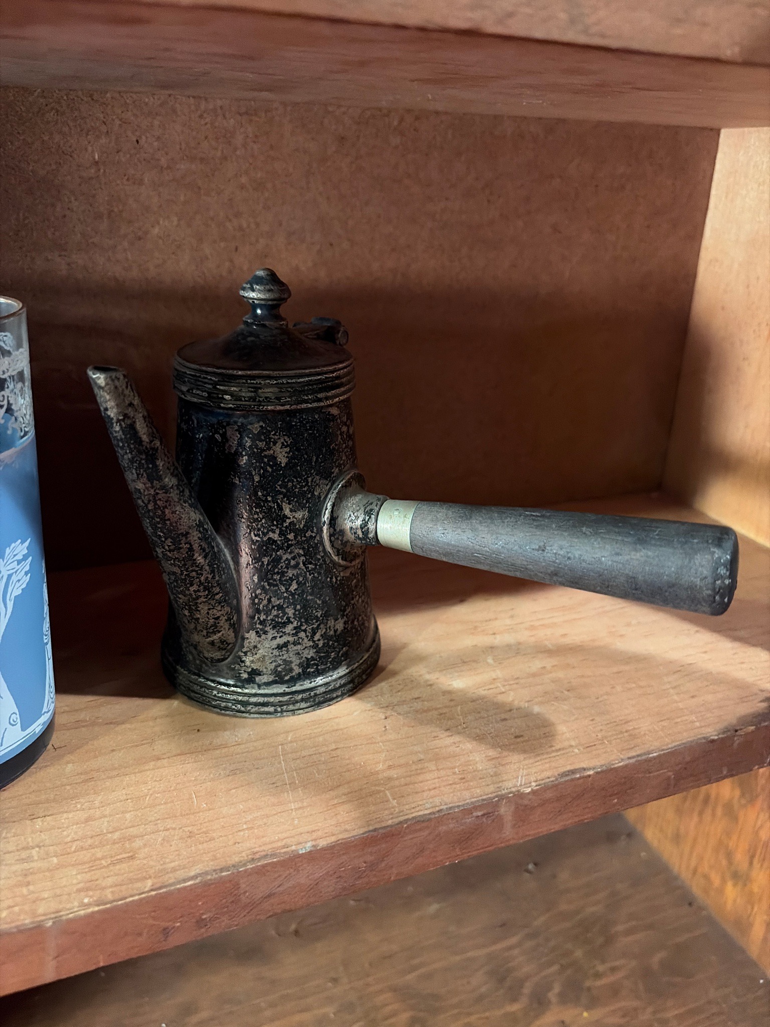 Submitted photo of Silver-plated chocolate pot (unverified)