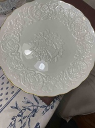 Lenox Wedding Bells Embossed Plate with Gold Rim