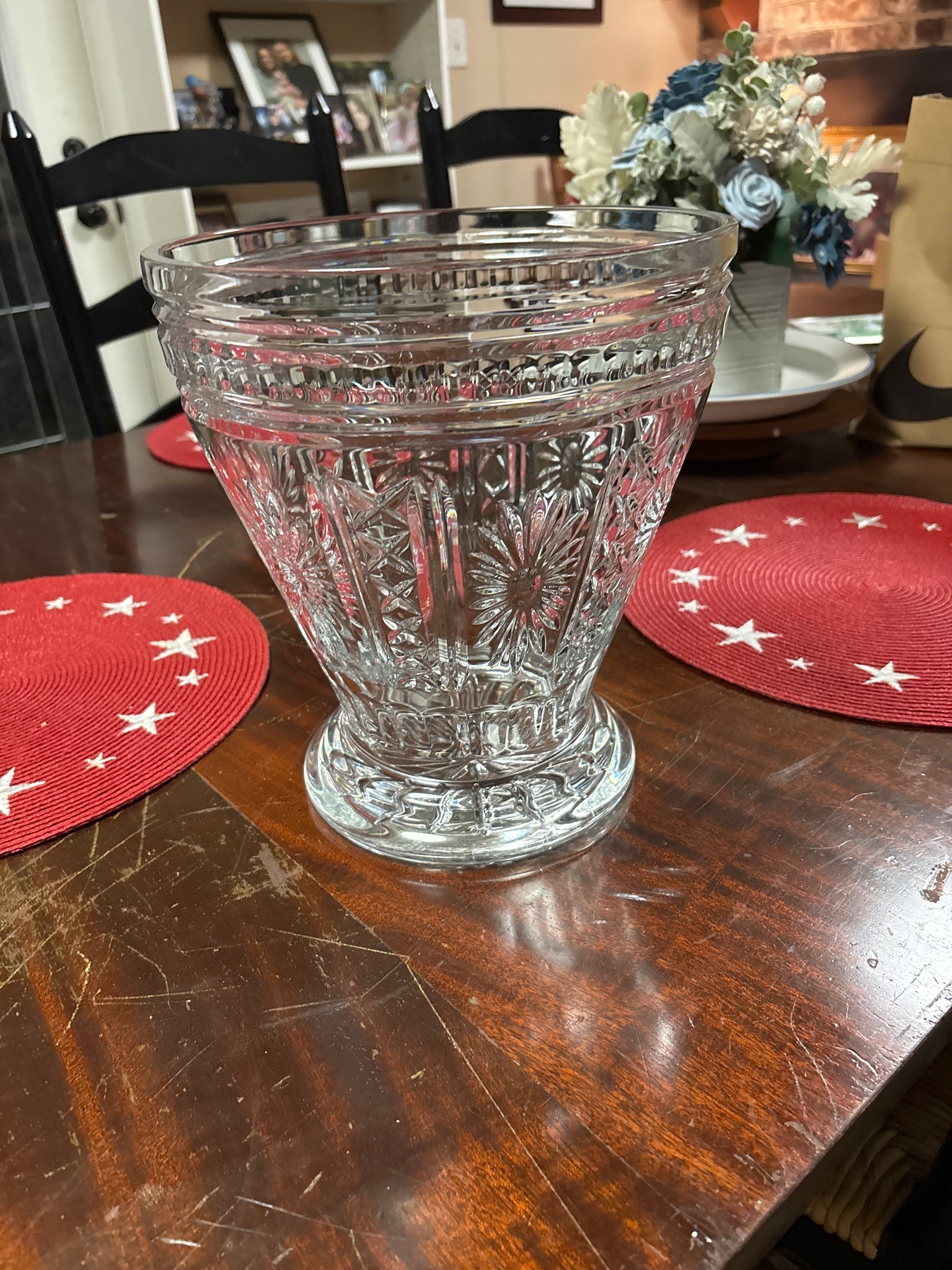 Submitted photo of Cut glass centerpiece vase