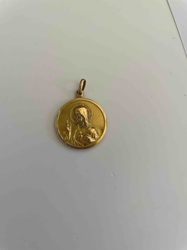 Sacred Heart of Jesus Gold Medallion Pendant