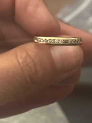 Gold-Toned Half Eternity Ring with Round Cut Stones