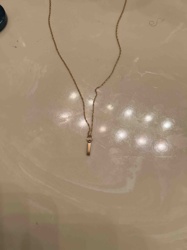 Gold-Toned Bar Pendant Necklace