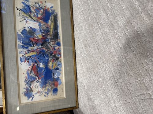 Mid-Century Abstract Expressionist Mixed Media Work on Paper