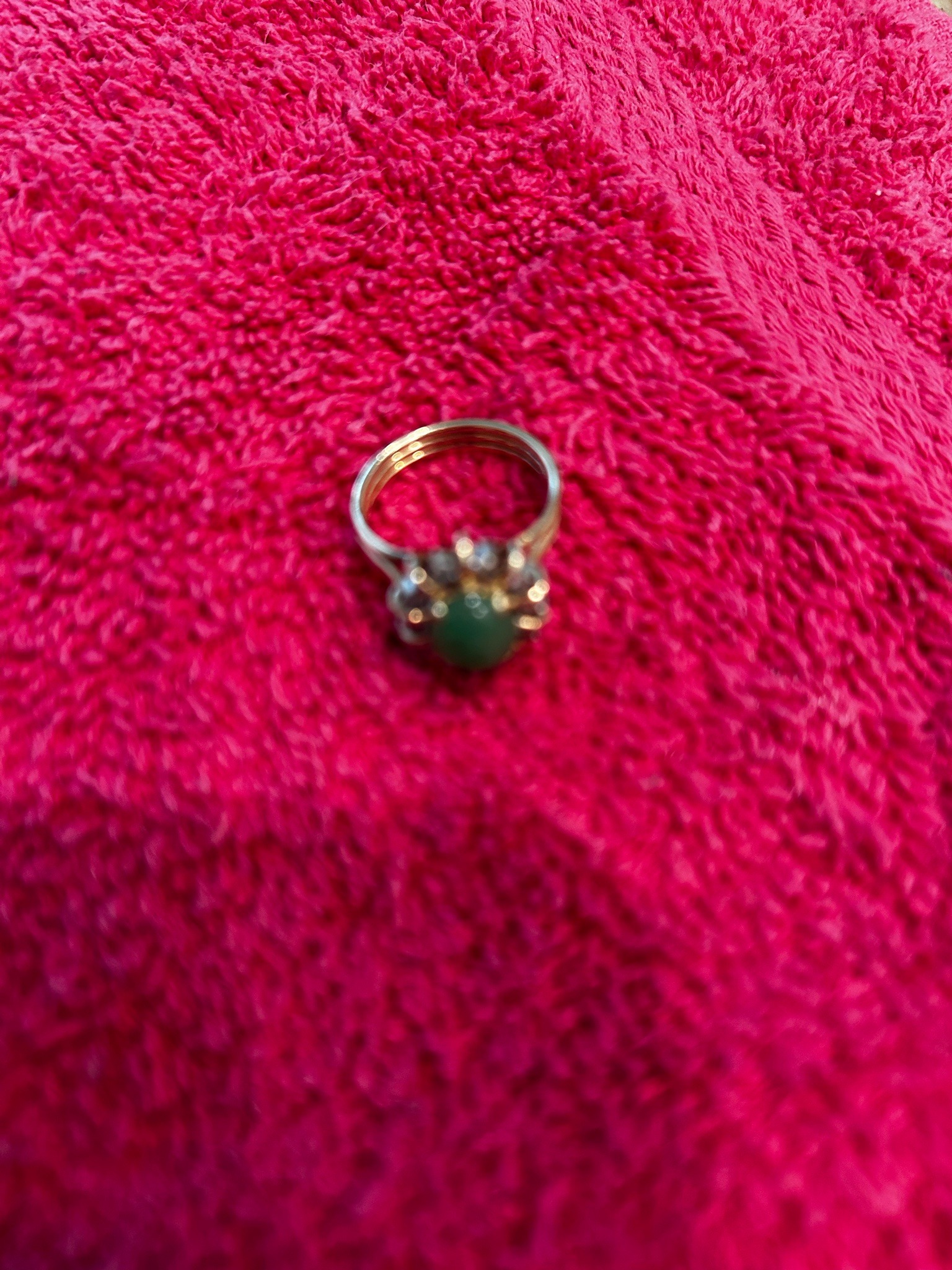 Submitted photo of Gold gemstone cluster ring