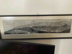 Framed Woodcut Print: "The Dunes"